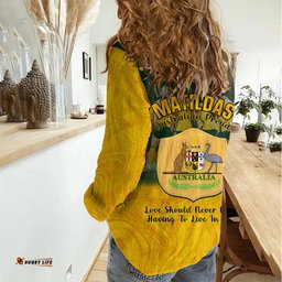Matildas Pride Women Casual Shirt LGBT Kangaroo Australian Proud