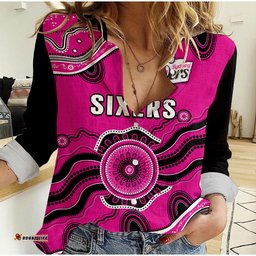 Sixers Cricket Women Casual Shirt Sydney Aboriginal Painting