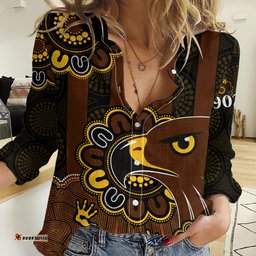 AFL Hawthorn Hawks 1902 Aboriginal Women Casual Shirt