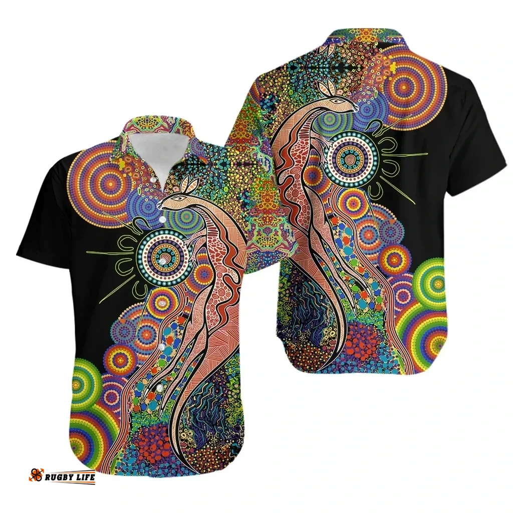 Australia Hawaiian Shirt Aboriginal Style NO.1 TH4