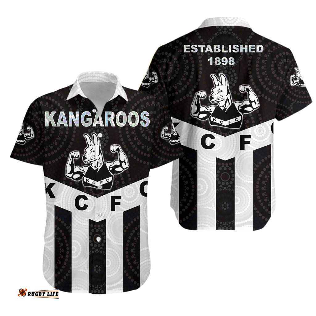 Kangaroos KCFC Mix Aboriginal Hawaiian Shirt 0