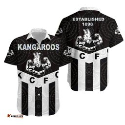 Kangaroos KCFC Mix Aboriginal Hawaiian Shirt 0