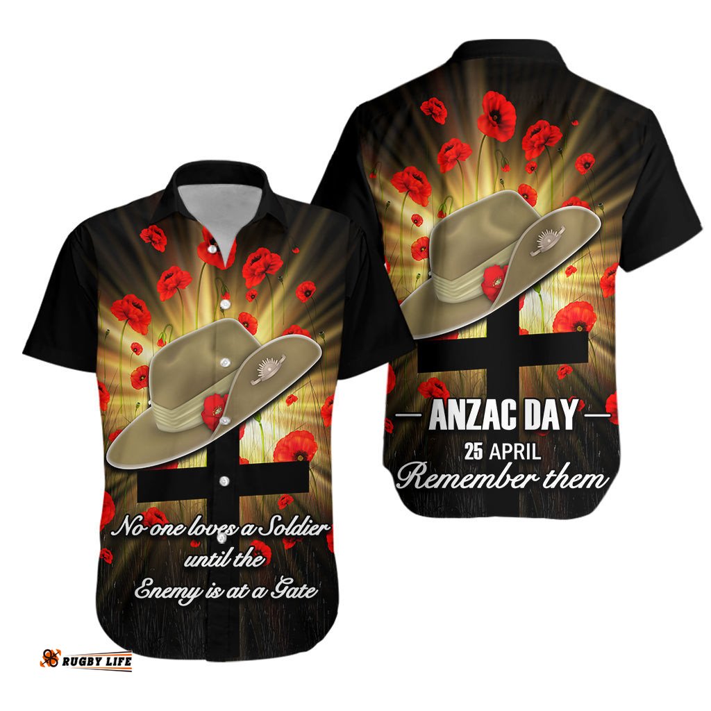 ANZAC Soldier Remember Them Hawaiian Shirt 0