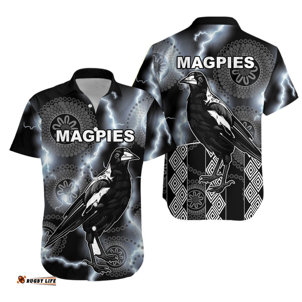 Magpies Flash Newest Hawaiian Shirt Collingwood Style