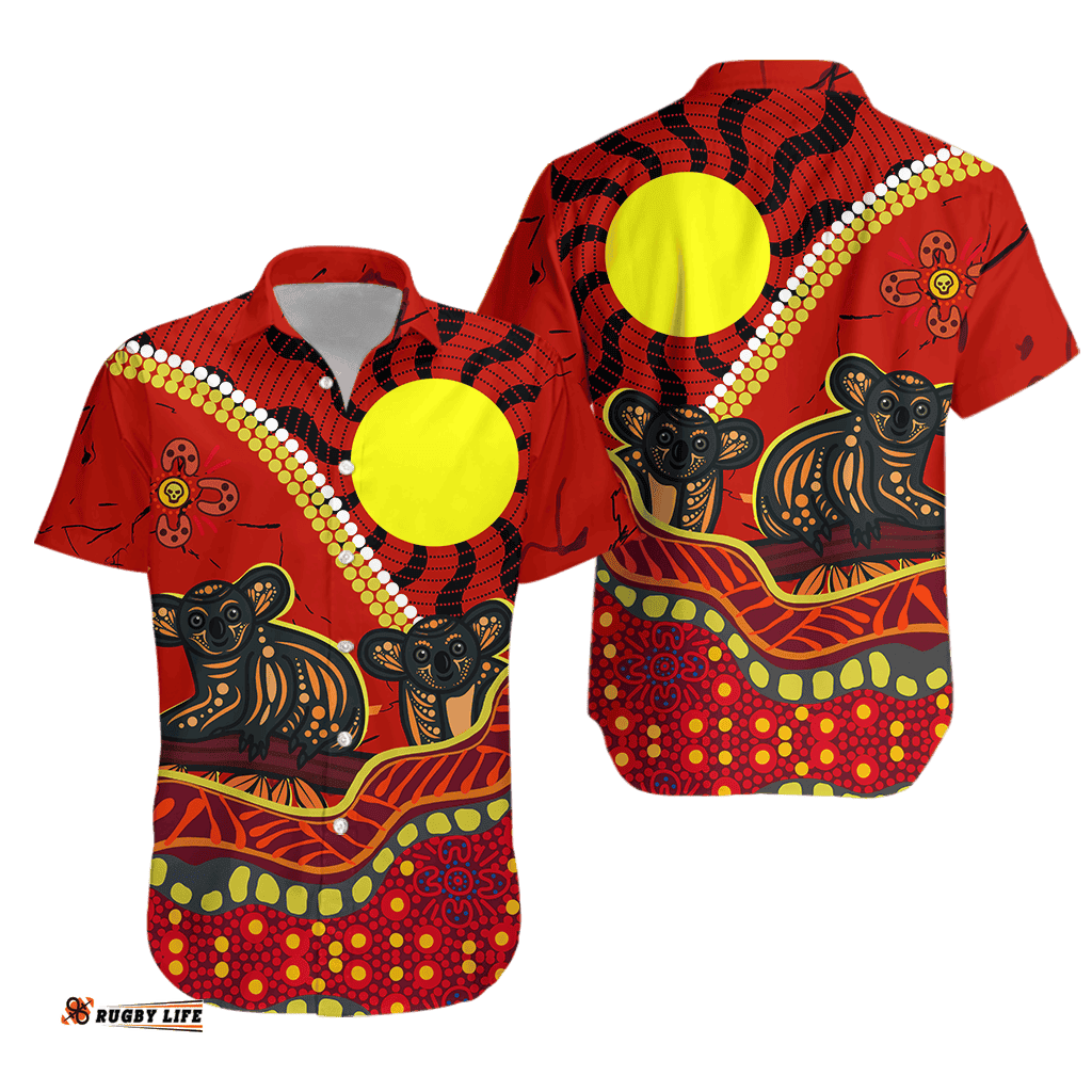Aboriginal Koala Painting Hawaiian Shirt