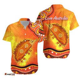 Echidna Aboriginal Hawaiian Shirt Australian Animal