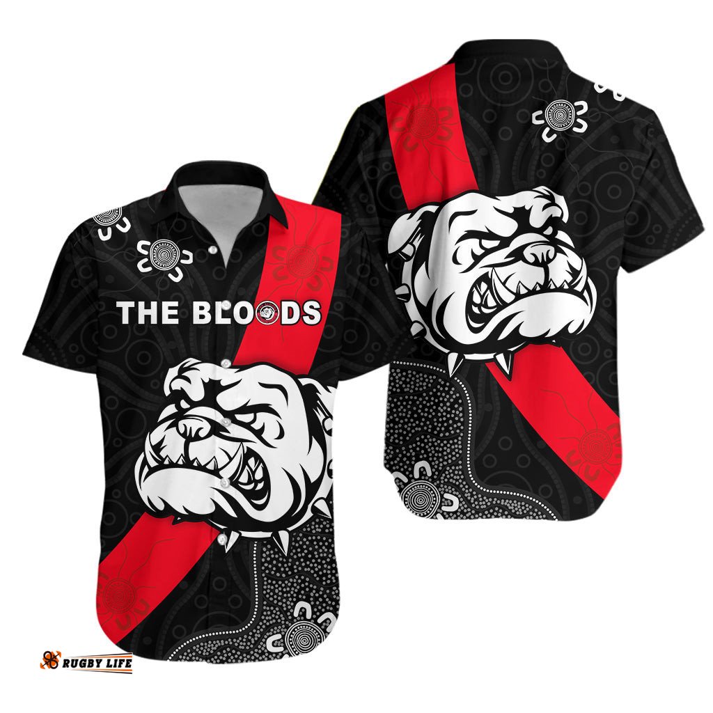 West Football Club Hawaiian Shirt The Bloods Alice Springs