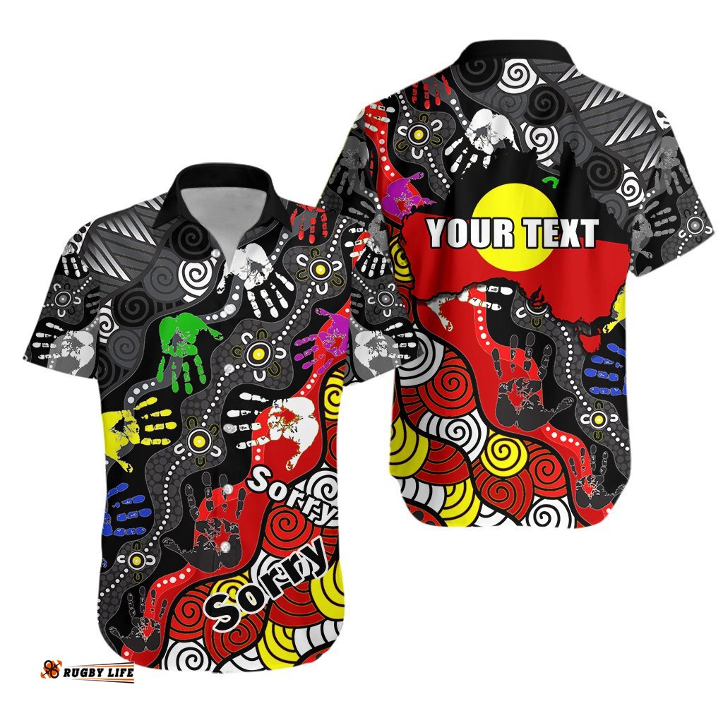 Custom Personalised National Sorry Day Hawaiian Shirt Version 03 Australian Aboriginal