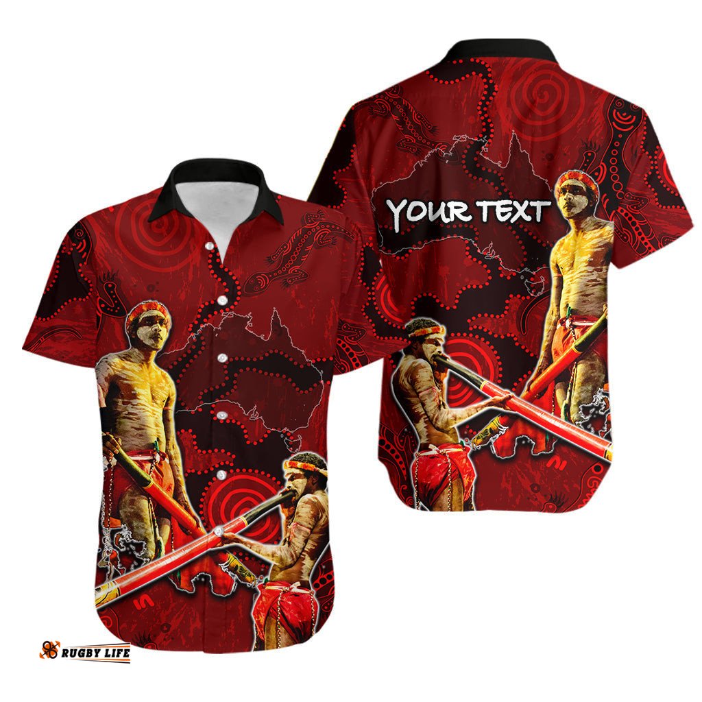 Custom Personalised Didgeridoo Hawaiian Shirt Aboriginal