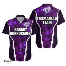 Hobart Hurricanes Aboriginal Hand Art Cricket Hawaiian Shirt 0