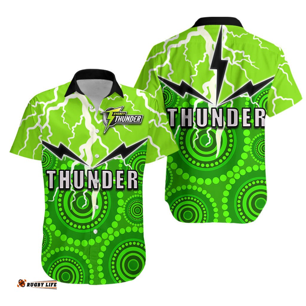 Sydney Thunder Cricket Aboriginal Thunder Hawaiian Shirt 0