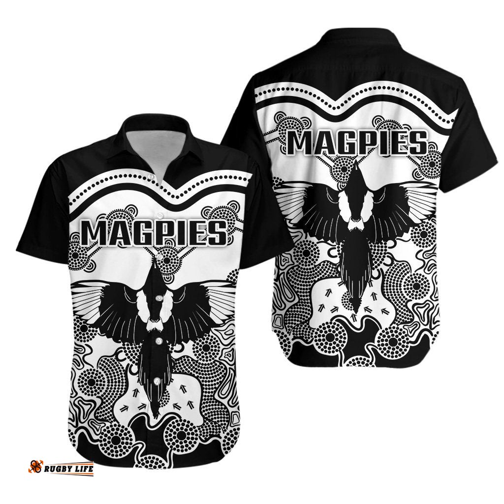 Australia Indigenous Football Hawaiian Shirt Magpies