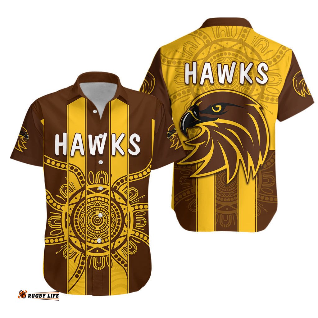 Hawks Indigenous Hawaiian Shirt Hawthorn Football