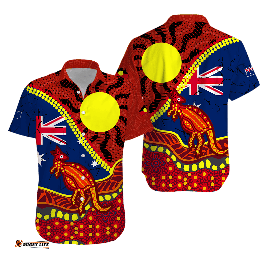 Australia Day Indigenous Art Hawaiian Shirt