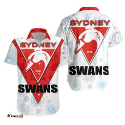 Sydney Swans Mix Aboriginal Hawaiian Shirt 0