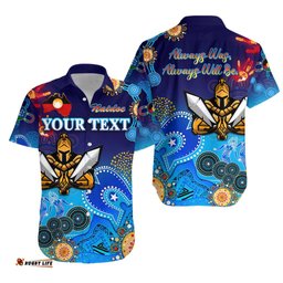 Custom Personalised Gold Coast Titans Hawaiian Shirt Gladiator NAIDOC Heal Country! Heal Our Nation