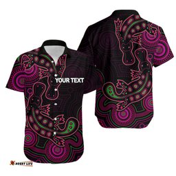Custom Personalised Aboriginal Platypus Hawaiian Shirt Dot Patterns Style No.5
