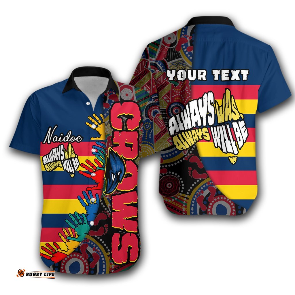Custom Personalised Adelaide NAIDOC Week Hawaiian Shirt Crows Aboriginal Special Style
