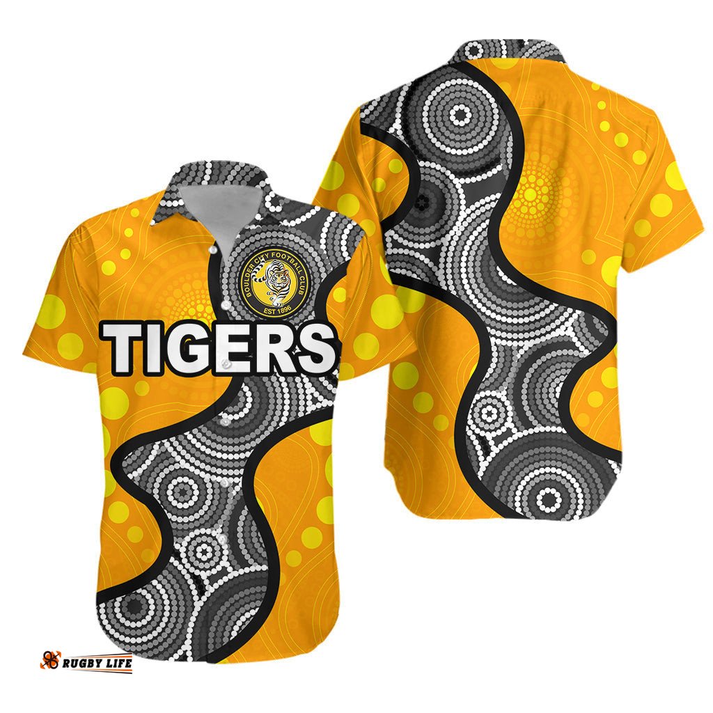 Boulder City Football Club Indigenous Tigers Hawaiian Shirt 0