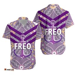 Fremantle Dockers Hawaiian Shirt Freo Indigenous Vibes White