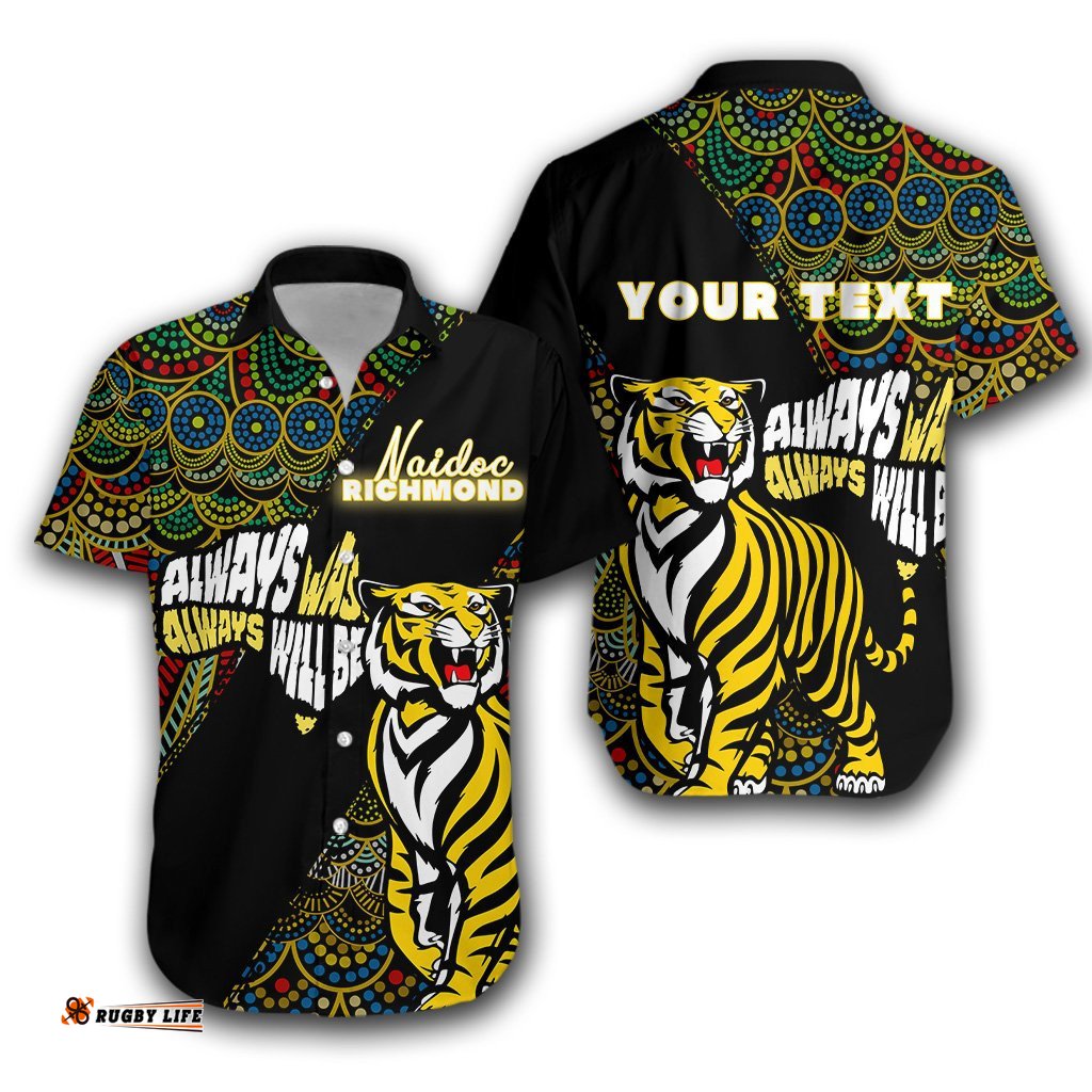 Custom Personalised Richmond NAIDOC Week Hawaiian Shirt Tigers Aboriginal Special Style