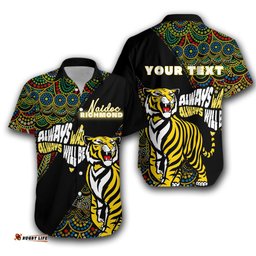 Custom Personalised Richmond NAIDOC Week Hawaiian Shirt Tigers Aboriginal Special Style