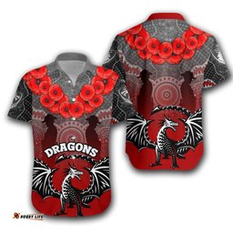 Dragons Hawaiian Shirt St. George ANZAC