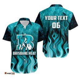 Custom Personalised And Number Brisbane Heat Hawaiian Shirt Cricket Special Style