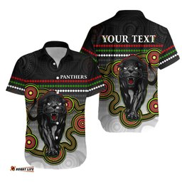 Custom Personalised Panthers Indigenous Hawaiian Shirt Version White Alternate