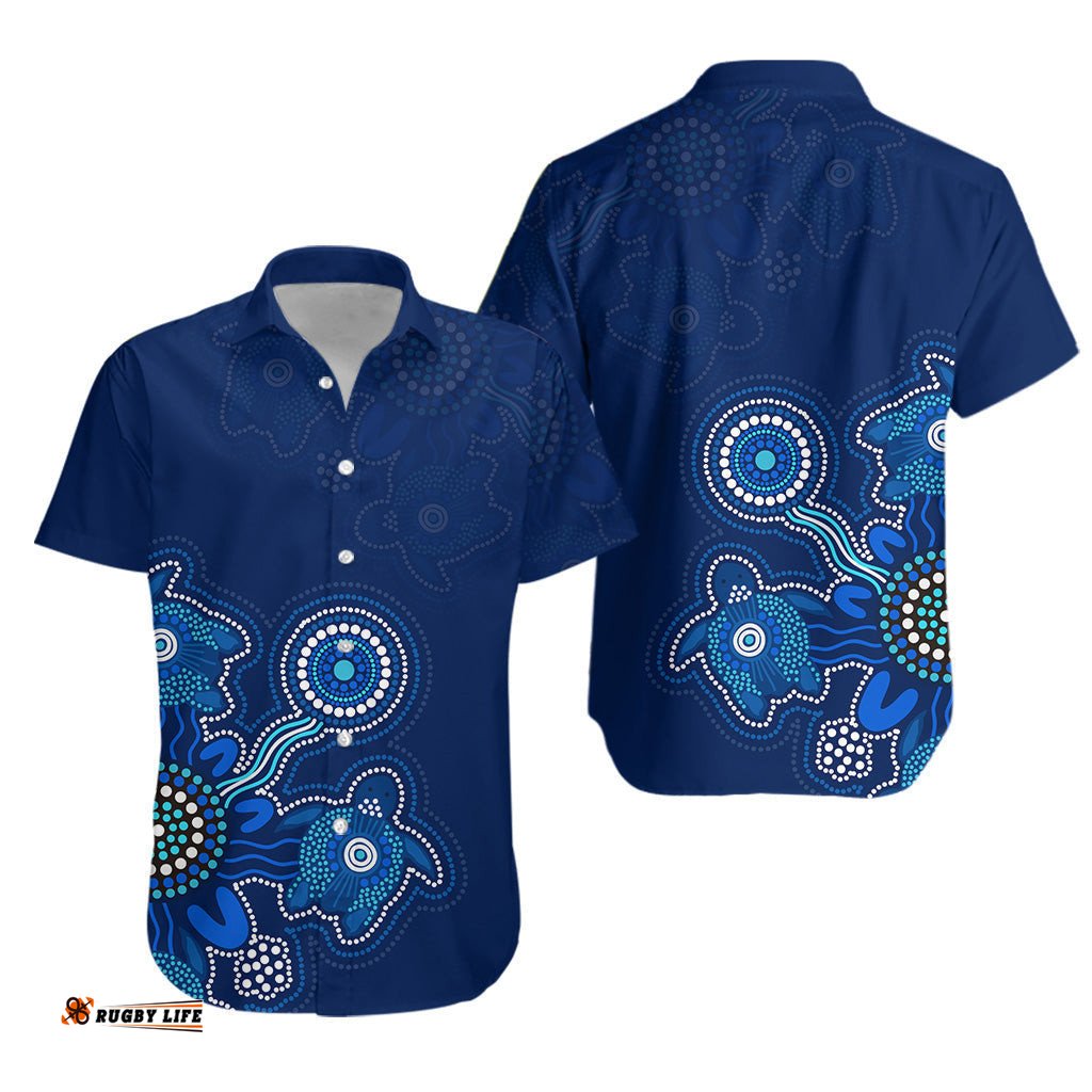 Aboriginal Dot Hawaiian Shirt Turtles Victory