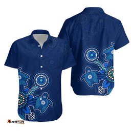 Aboriginal Dot Hawaiian Shirt Turtles Victory