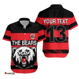 Custom Personalised The Bears Hawaiian Shirt North Sydney Bears Strong Comeback Custom Text and Number
