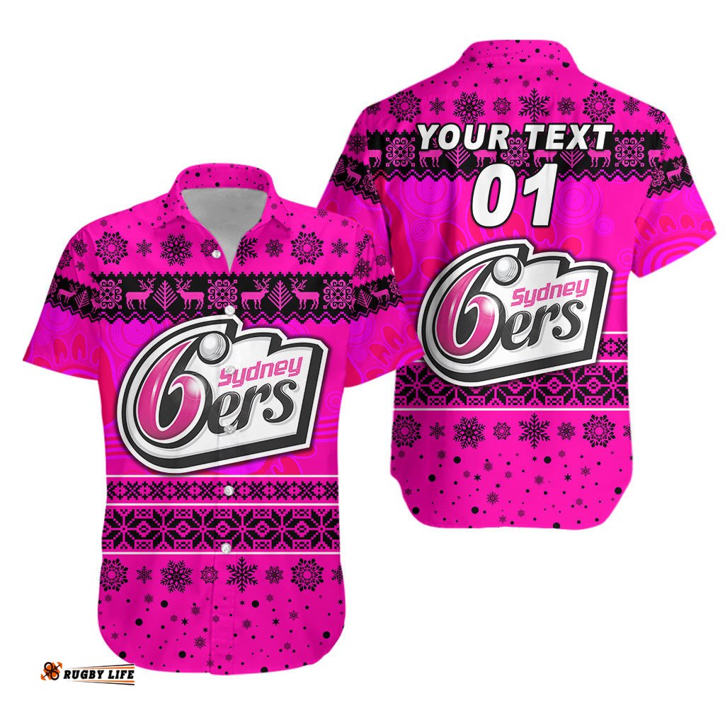 Custom Personalised Sydney Sixers Hawaiian Shirt Christmas Simple Style