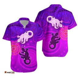 Aboriginal Art Lizards Hawaiian Shirt Indigenous Unique Vibes