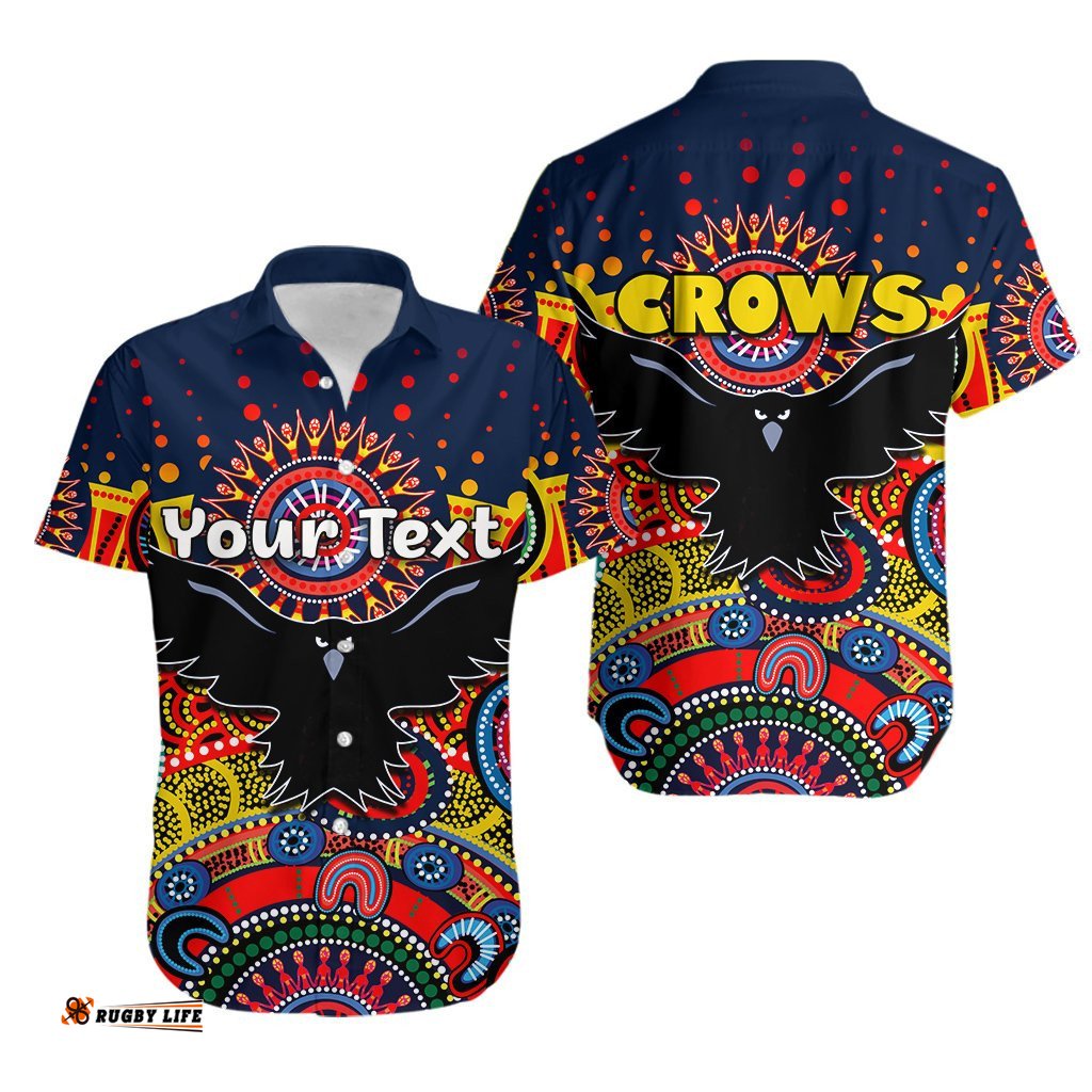 Custom Personalised NAIDOC Adelaide Crows Indigenous Hawaiian Shirt