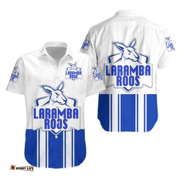 Laramba Roos Football Club Hawaiian Shirt Kangaroos Original White