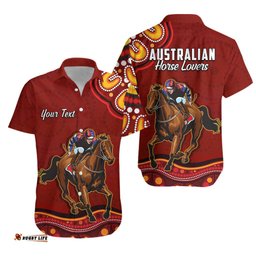 Custom Personalised Launceston Cup Hawaiian Shirt Australia Aboriginal Red Horse Lovers
