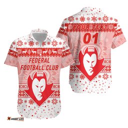 Custom Personalised Federal Football Club Hawaiian Shirt Christmas Simple Style White