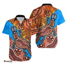 Aboriginal Platypus Hawaiian Shirt Tribal No.5