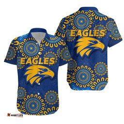 West Coast Eagles Aboriginal Dot Painting Hawaiian Shirt