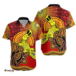 Aboriginal Platypus Hawaiian Shirt Tree On The Hill Sunshine
