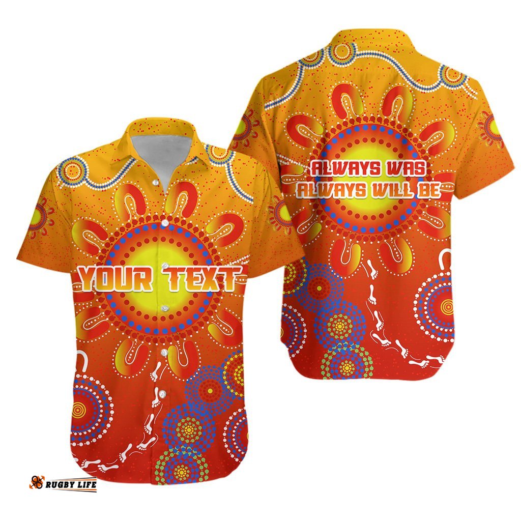 Custom Personalised NAIDOC Suns Hawaiian Shirt Gold Coast Indigenous Style