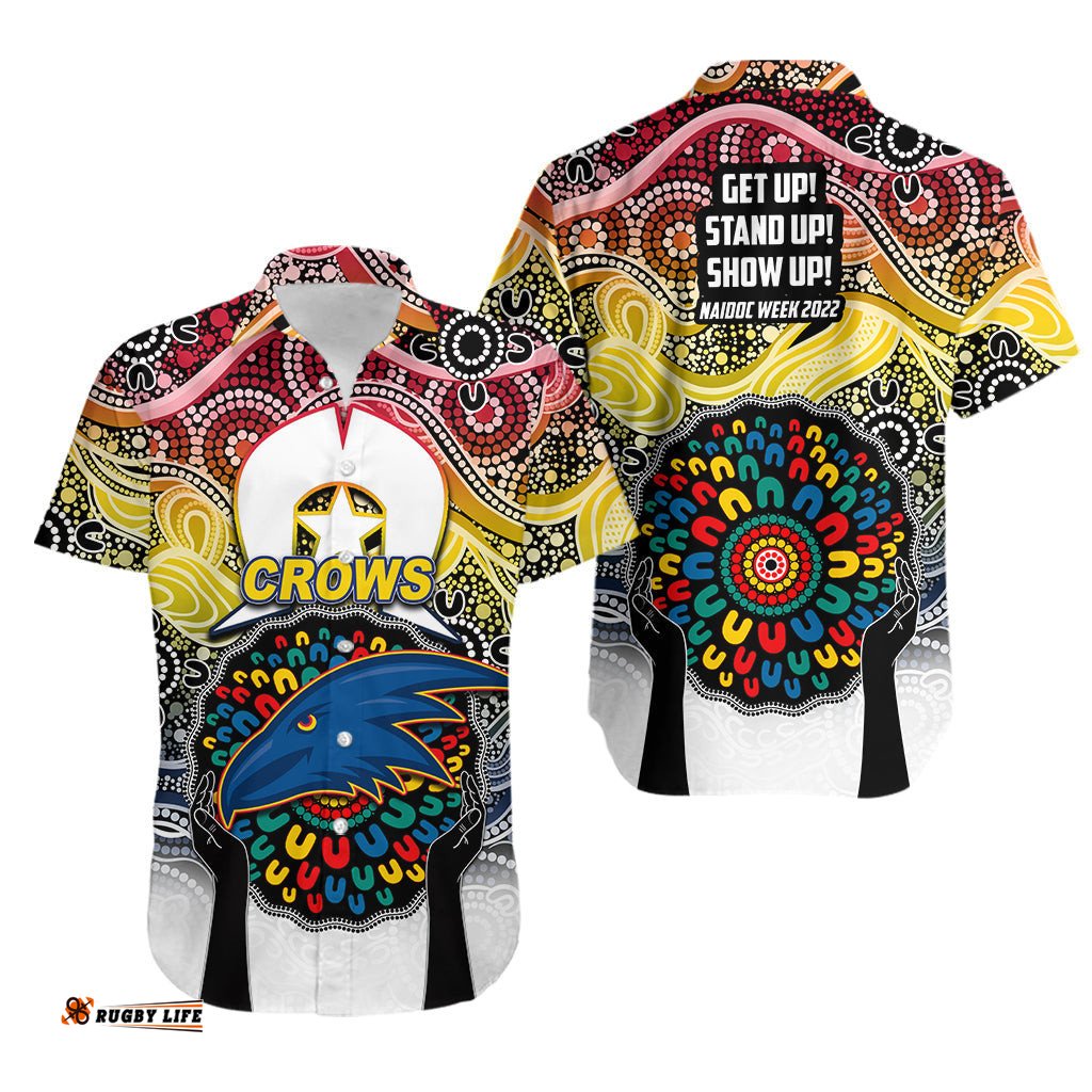 Crows Australian Football Hawaiian Shirt NAIDOC Week