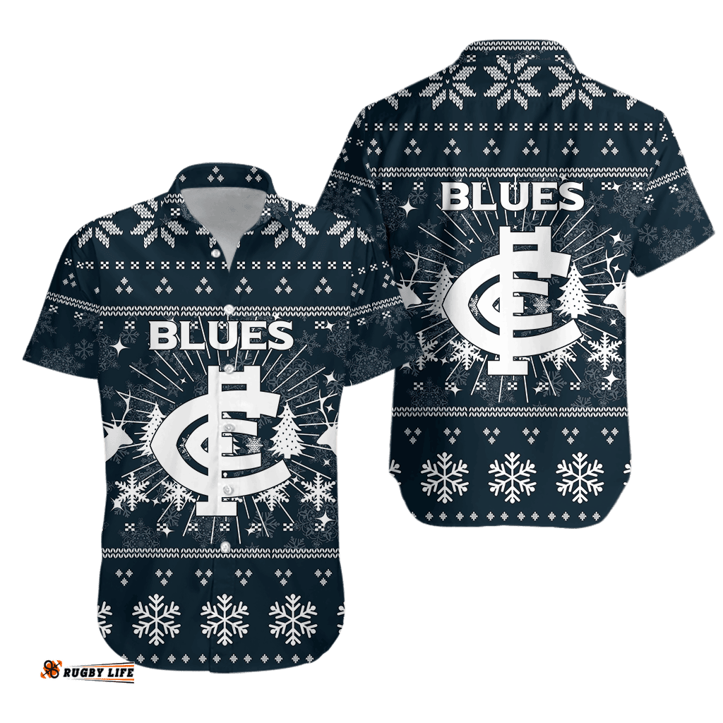 Carlton Hawaiian Shirt Christmas Ugly Style