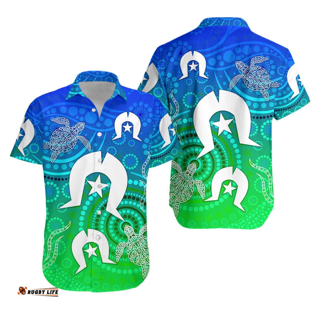 Aboriginal Torres Strait Islands Hawaiian Shirt Simple Style