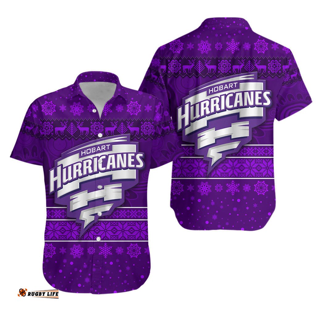 Hobart Hurricanes Hawaiian Shirt Christmas Simple Style