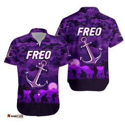 Fremantle Dockers ANZAC Hawaiian Shirt Freo Simple Style