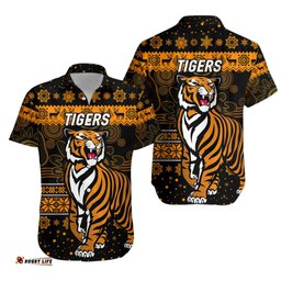 Wests Tigers Hawaiian Shirt Christmas Simple Style