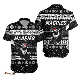 Collingwood Magpies Hawaiian Shirt Christmas Simple Style