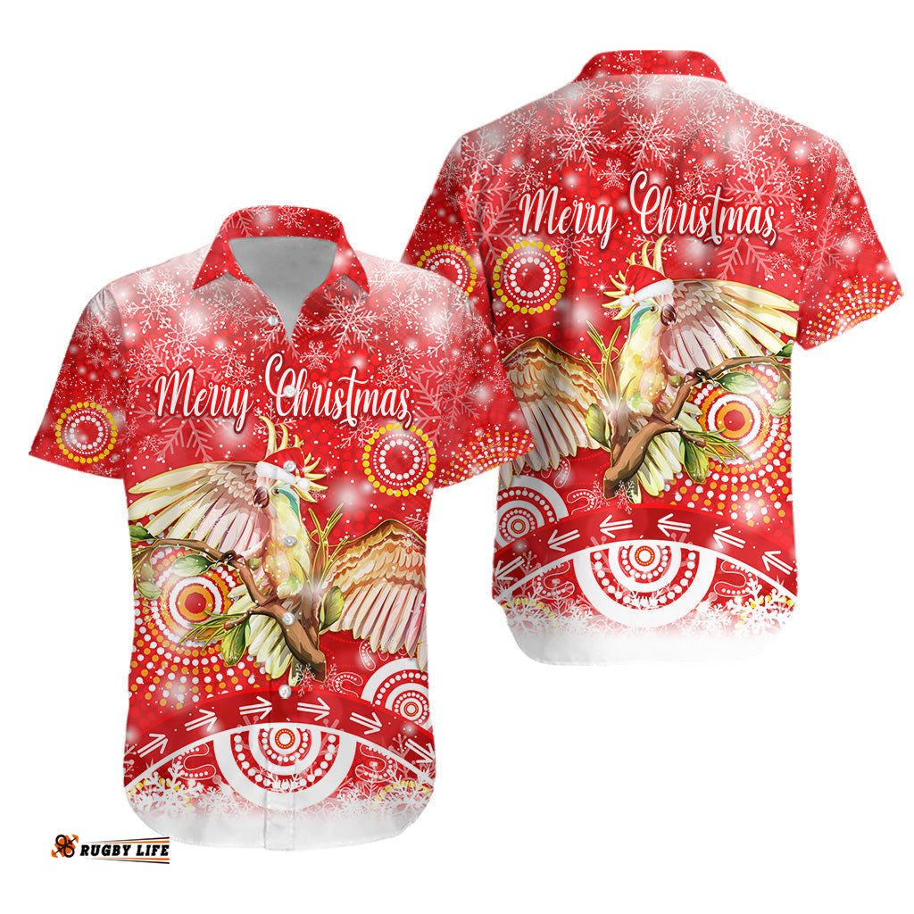 Australia Cockatoo Christmas Hawaiian Shirt Original Style Red